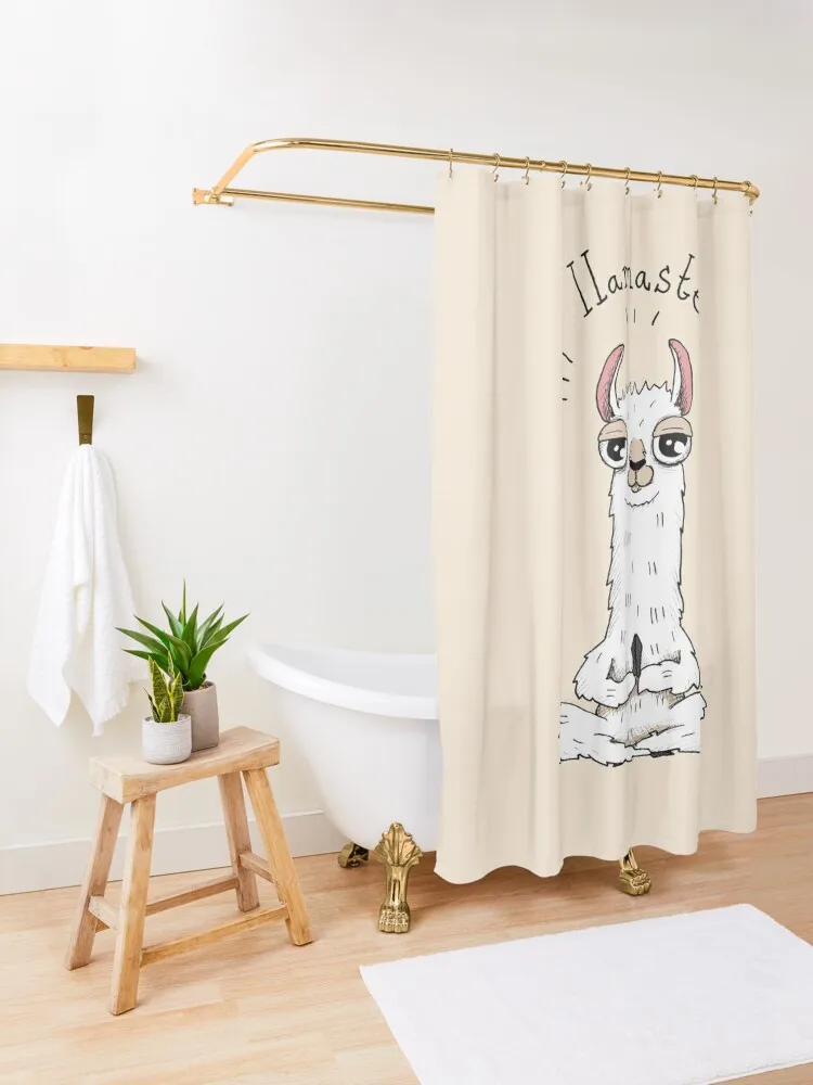 Лама йога поза с занавеской для душа llamaste набор аксессуары ванной комнаты и