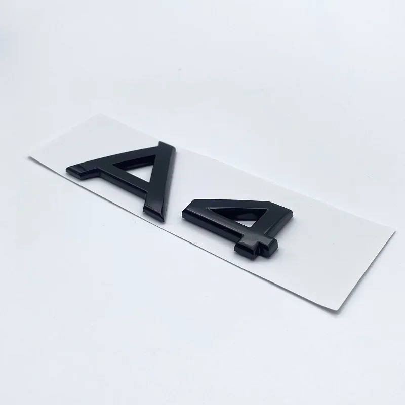 

Эмблема с 3D буквами и цифрами для Audi A3 A4 A5 A6 A7 A8 Q2 Q3 Q5 Q7 Автомобильная крышка багажника, табличка с именем, наклейка с логотипом, хром, глянцевый черный