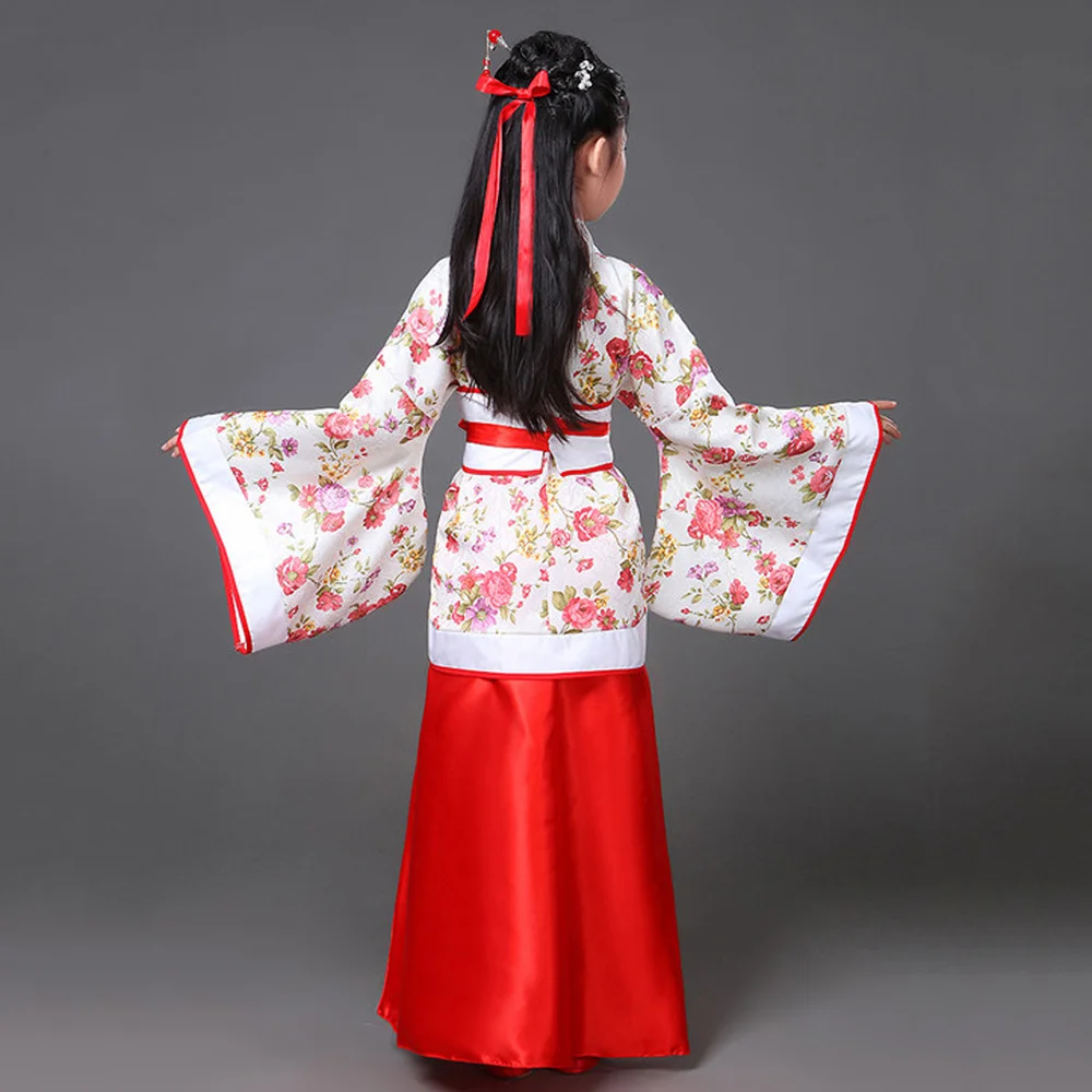Красный белый традиционный Hanfu одежда для костюмированных игр древней китайской
