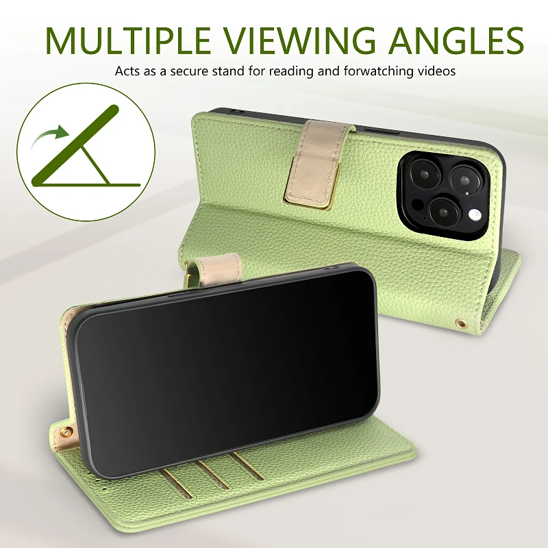 Магнитный чехол-кошелек с золотой пряжкой для Xiaomi Mi 14 Pro 13 Ultra Mi13Pro роскошный