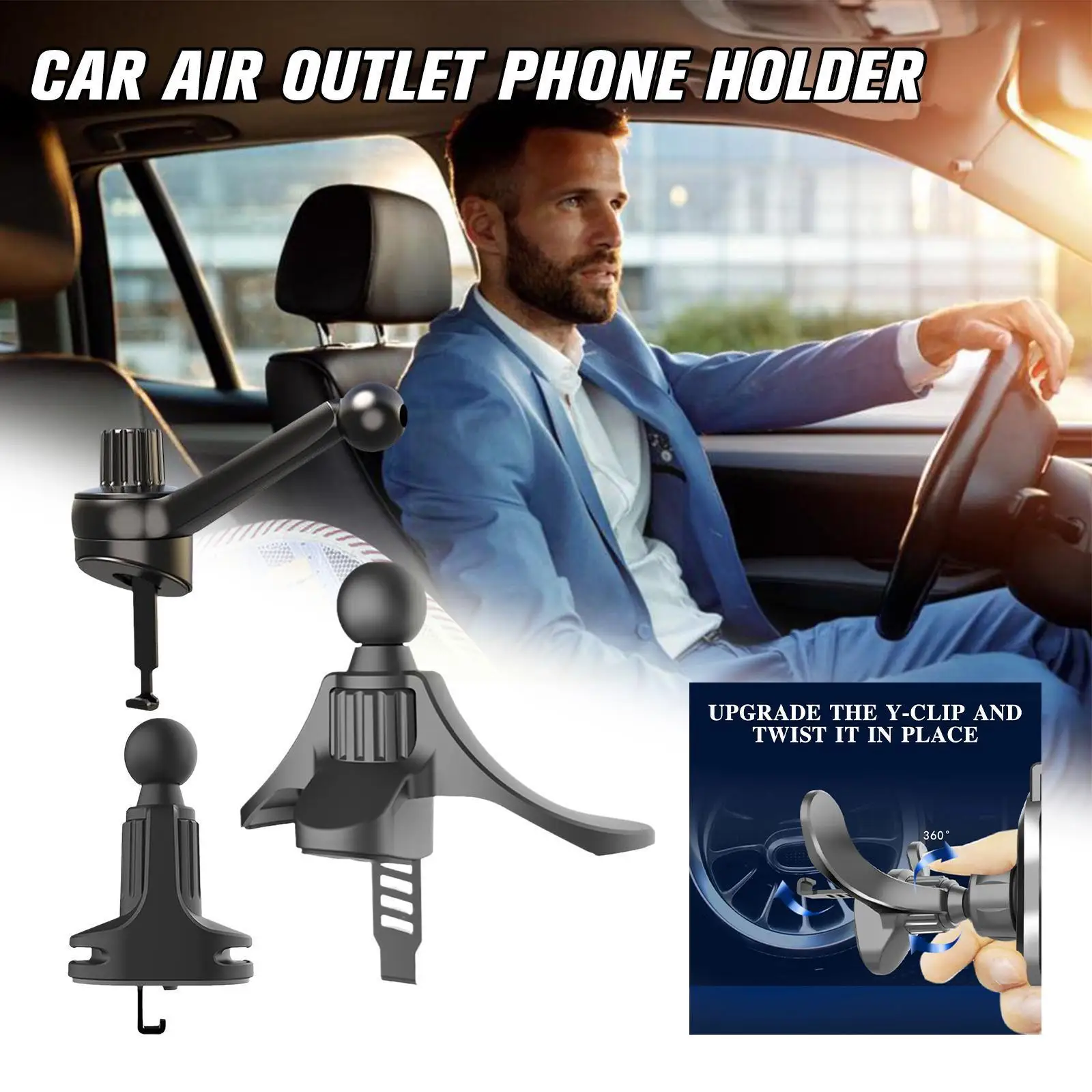 

Upgrade Car Phone Holder Clips 17mm Ball Head Car Air Vent Mount Stand Car Air Outlet Hook Clamp For Mobile Phone Support V0V5