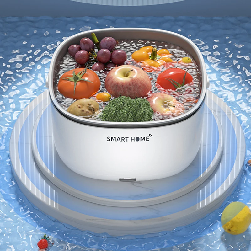 

Electric Ultrasonic Food Purifier Vegetable Cleaning Basket Wireless Fruits Washing Machine Remove Pesticide Reside Purifier