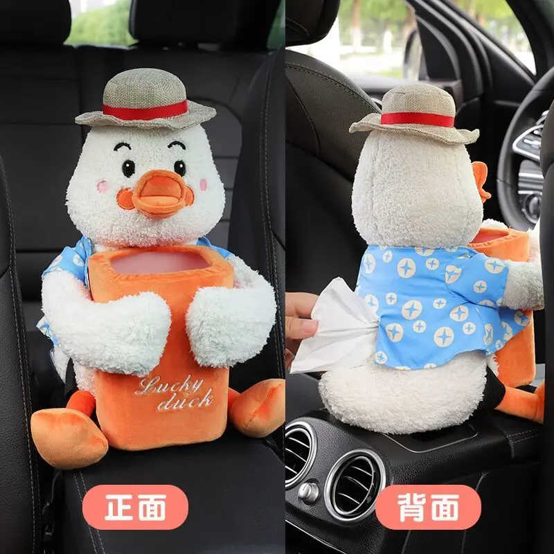 

Автомобильный подлокотник, коробка для салфеток, выдвижной ящик, симпатичный подвесной бумажный ящик, креативное животное, утка, обезьяна, ...