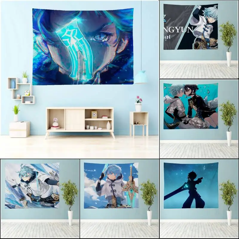 

Chongyun Genshin Impact Tapestry Art Printing Cheap Hippie Wall Hanging Bohemian Wall Tapestries