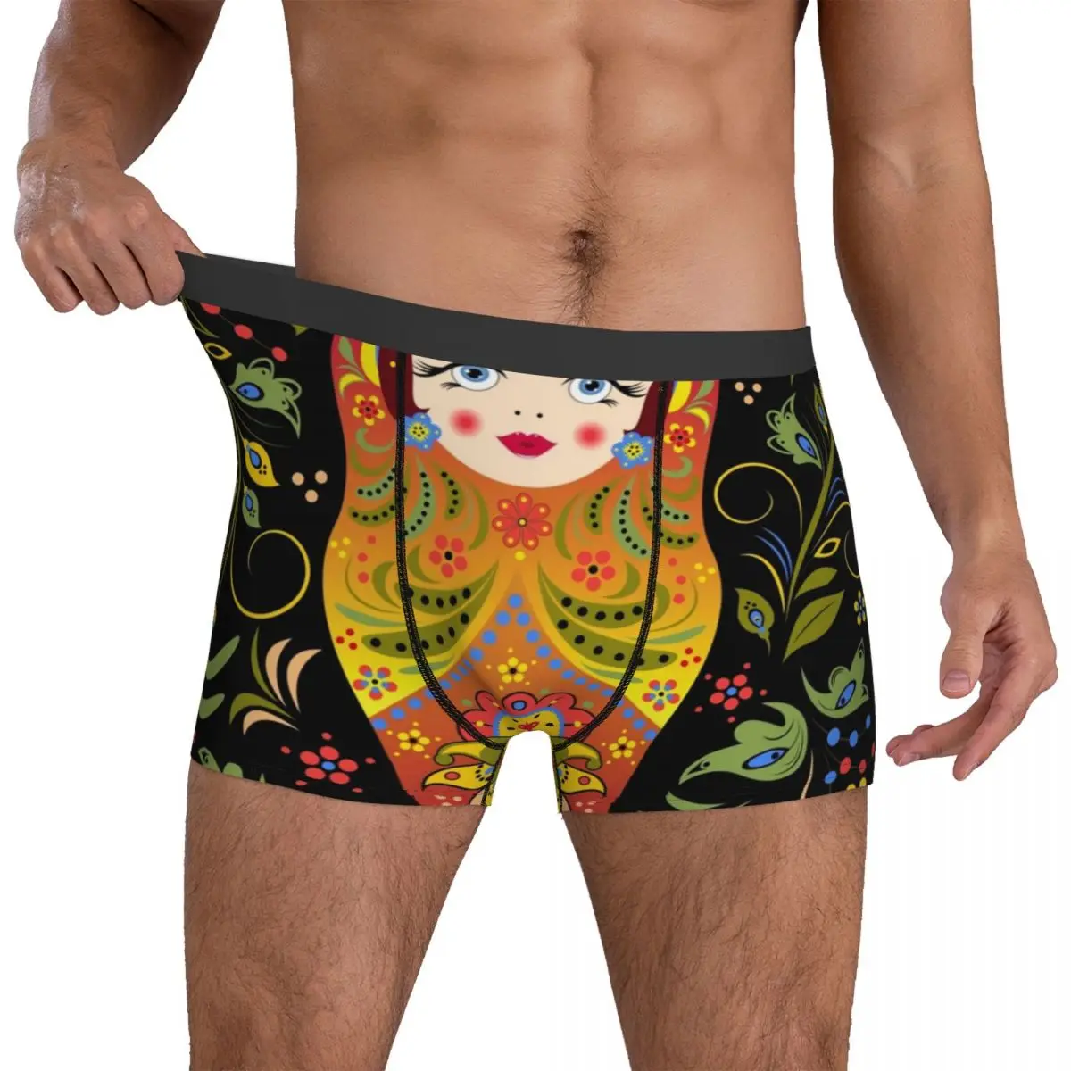 

Russian Doll Underwear russian doll matryoshka Man Panties Printing Elastic Boxershorts High Quality Shorts Briefs Large Size