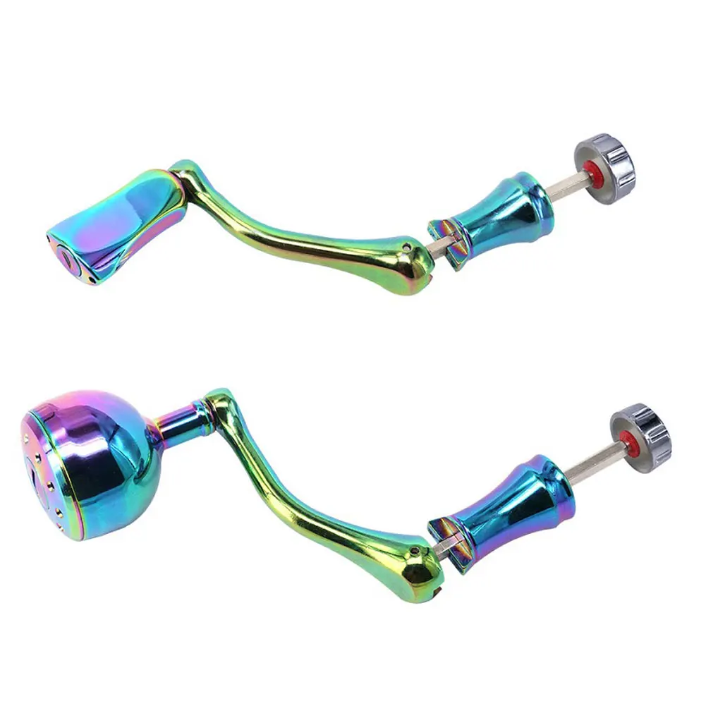 

Fishing Reel Handle Knob Hexagonal Insert Rocker Handle Grip Pill New Fishing Reel Refits Aviation Material Colorful Rocker Arm