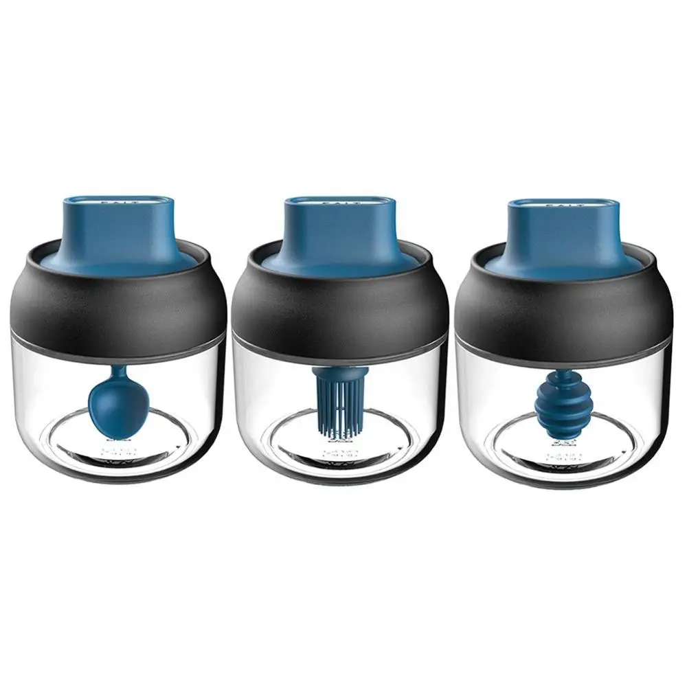 

Spice 0rganizer Kitchen Salt Container 280ml 3 Style Moisture-proof Glass Spice Jars Seasoning Bottle Salt Sugar Spice Storage