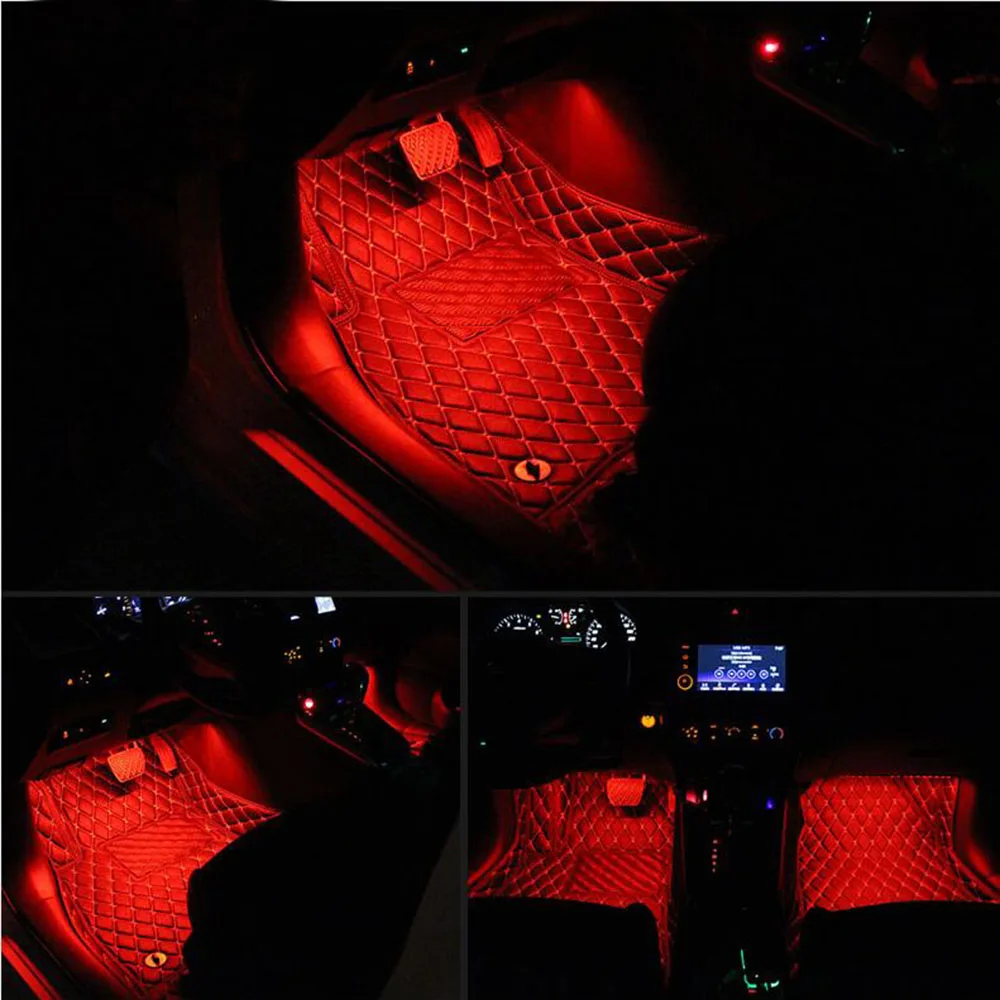 2pcs car LED foot lamp floor lamp decorative lamp for Suzuki SX4 SWIFT Alto Liane Grand Vitara Jimny SCross images - 6