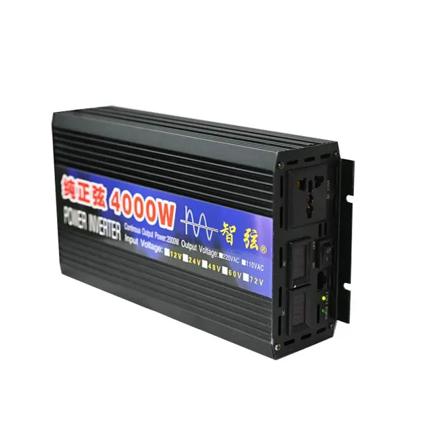 

Hot sale DC 12V 24V 48V 60V To AC 220V 230V 240V 50Hz 60Hz 4000W Pure sine wave inverter for car