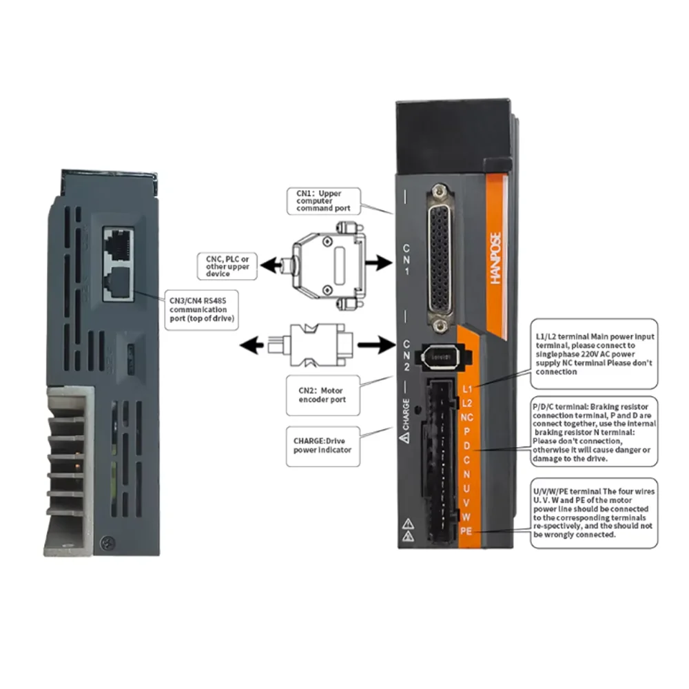 60SS20/80SS75/80SS100/60SS40 с серводвигателем тормоза 3 м кабель кодировщика 200 Вт/400 Вт/750