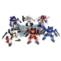 6 in 1 mini robot toy model action figures for adult transformation robot model kit