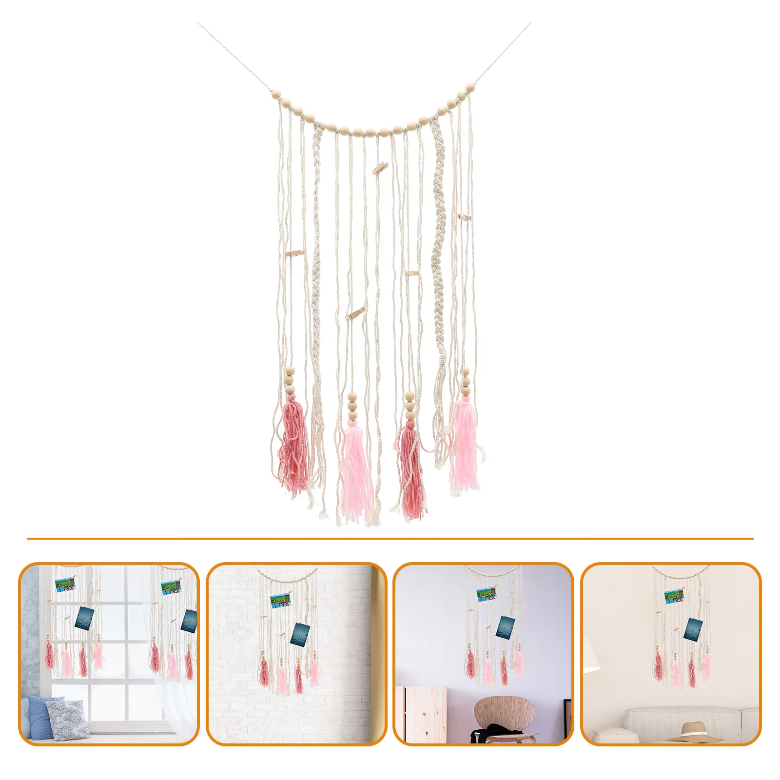 

Настенный Гобелен для фотографий «сделай сам», подвесной декор с кисточками, настенный подвесной декор для детской комнаты, офиса, 1 комплек...