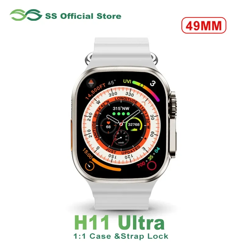 

H11 Ultra Smartwatch Strap Lock 49mm Series 8 Bluetooth Call Alloy 1.91" NFC ECG 8 Ultra Smart Watch PK Watches