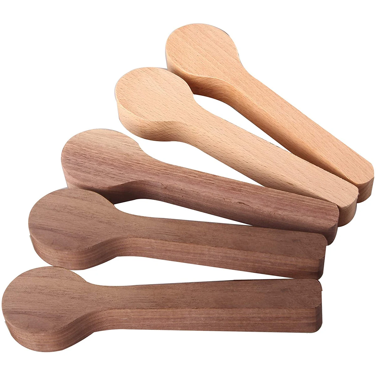 

5Pcs Wood Carving Spoon Blank Set Beech and Walnut Unfinished Wooden Spoon Craft Whittling Carving Kit for DIY Wood Craft