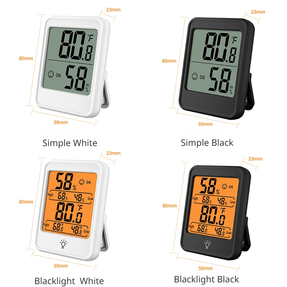 

Digital Thermometer Hygrometer Indoor thermo-hygrometer Electronic Temperature Humidity Meter Sensor Gauge Weather Station