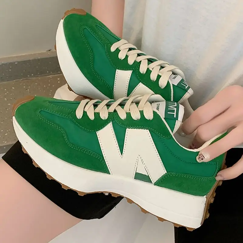 

Waffle Small Waist Forrest Gump Shoes Daddy Shoes Women's Sneakers 2022 New Breathable Mesh Fitness Running Casual Sports Shoes