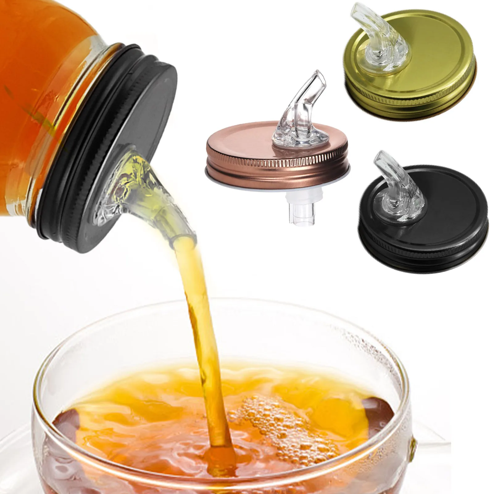 

2 шт., крышки с носиком для уксуса, 70/80 мм