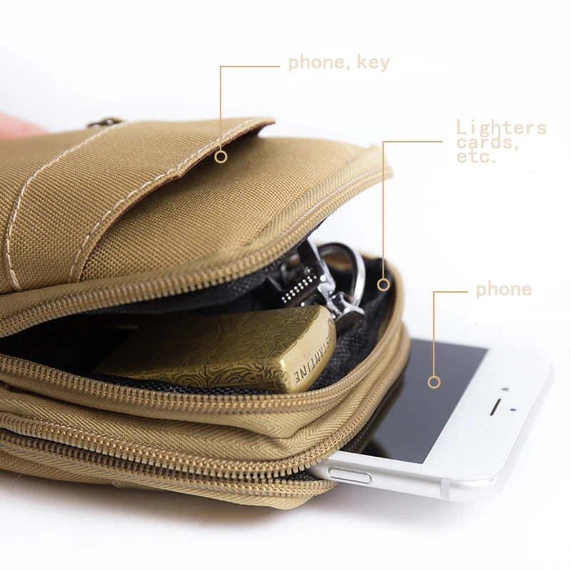 edc molle bag purse singledouble layer outdoor military waist fanny pack men phone pouch camping hunting tactical waist bag free global shipping