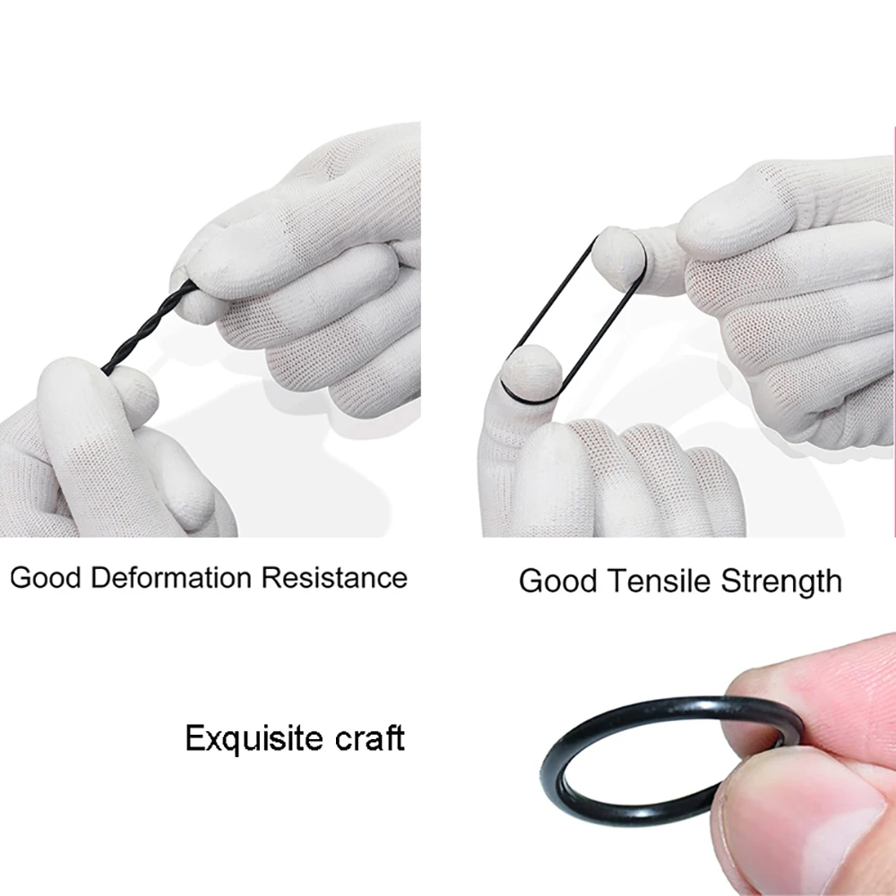 200Pcs O-ring Rubber Gaskets Seal Ring Set Nitrile Rubber High Pressure O-Rings NBR Sealing Elastic Band O Rubber Rings Set