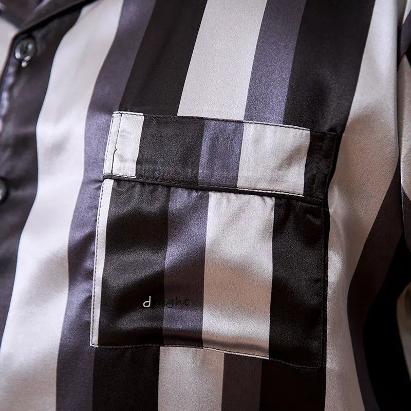 Summer Mens Pajamas set Short Tops Short Pants Sets Pyjamas Stripe Men Sleepwear Pijamas Homewear Large Size 7XL Sleepwear