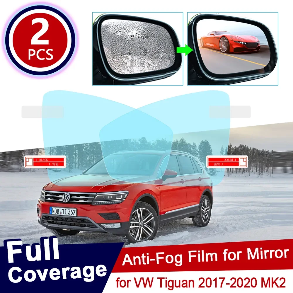 

Для Volkswagen VW Tiguan MK2 2017 ~ 2020 полное покрытие противотуманная пленка для зеркала заднего вида непромокаемая прозрачная противотуманная пленка автомобильные аксессуары