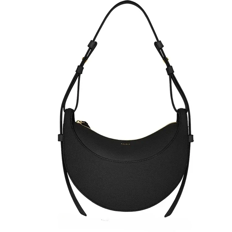 

Design Crescent Bag Fashion Texture One-shoulder Underarm Bag Women's Diagonal Cowhide Leather Saddle Bag