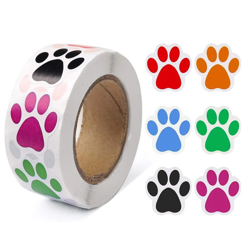 

Наклейки с рисунком собачьей лапы 500 шт.