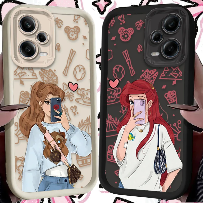 Чехол для телефона с изображением красивой Принцессы Диснея Xiaomi Redmi Note 13 12 11 Pro Plus