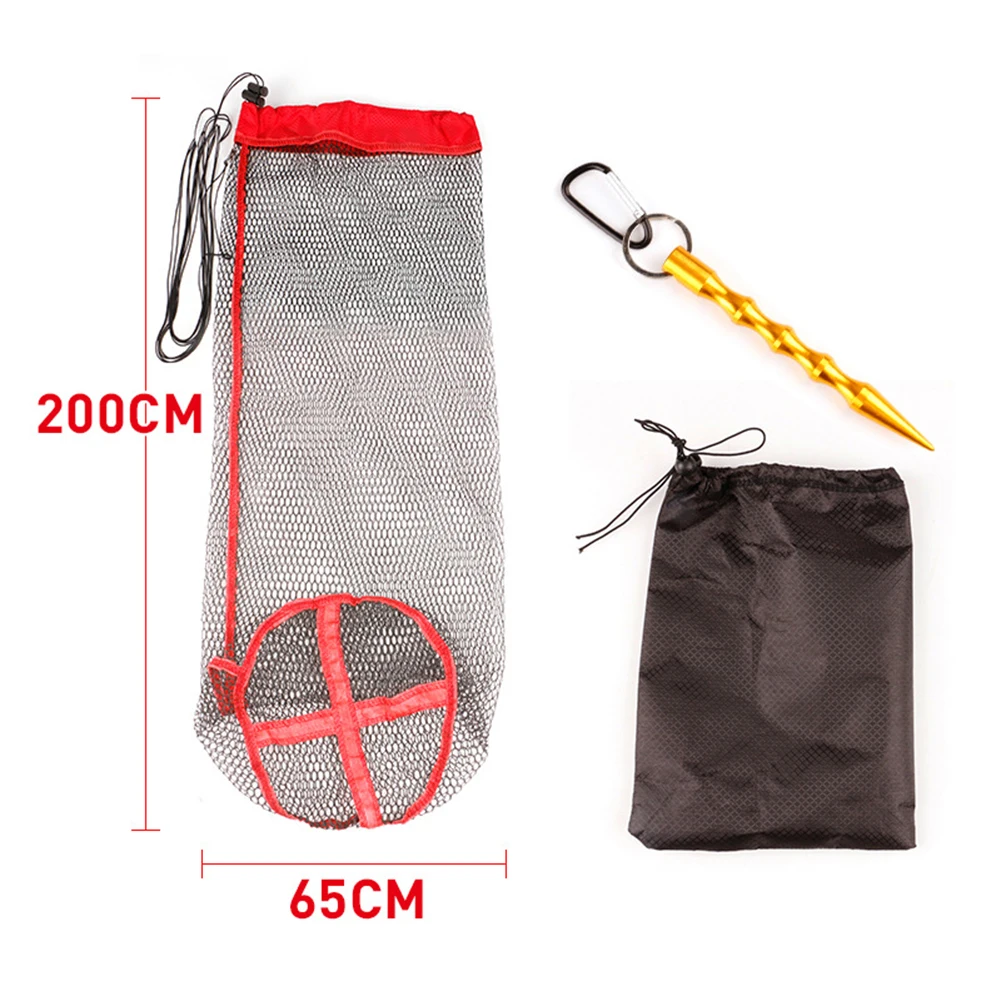 

Nylon Mes Brail For Minnows Insect Catcher Double Net Line Fishing Bait Trap Fishing Gear Fishing Tools Aluminum Alloy