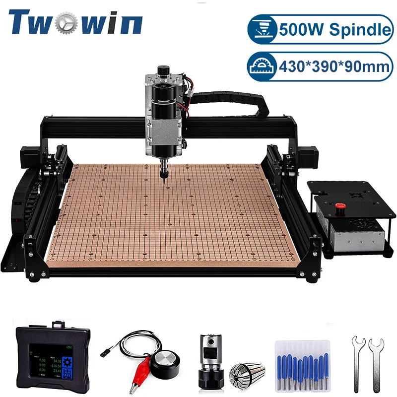 TWOWIN CNC Machine Laser Engraver Wood CNC Router Milling Cutting Machine GRBL Laser Engraving Machine For Acrylic PCB PVC Metal