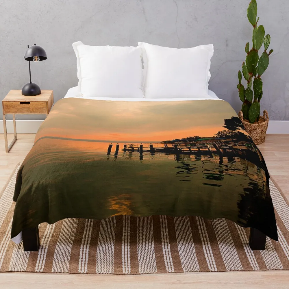 Одеяло Super Silhouetted Sirmione Sunset мягкие клетчатые большие одеяла