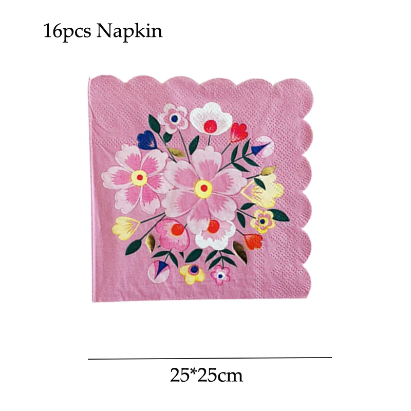 

Бумажные тарелки и стаканы Retrol с цветами