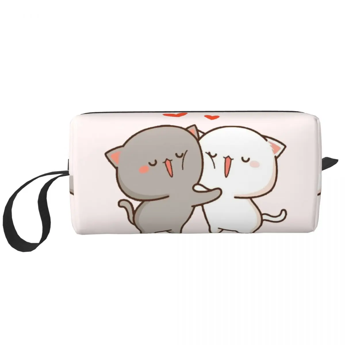 

Travel Kawaii Mochi Cat Peach And Goma Hug Toiletry Bag Fashion Cosmetic Makeup Organizer for Women Beauty Storage Dopp Kit Case