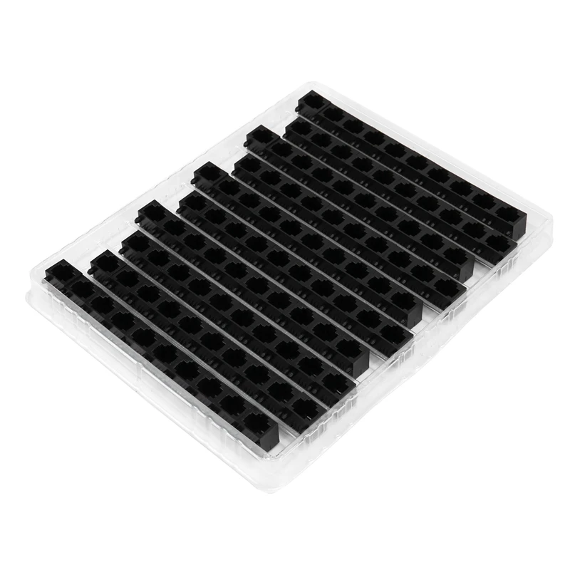 

100PCS RJ45 56 Plastic Type 8P8C 8Pin 15Mm PCB Right Angle Modular Female Network Socket LAN Connector