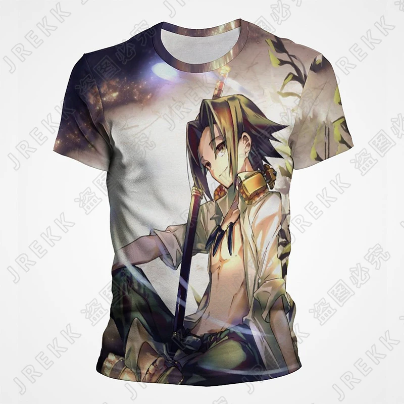 

New Fashion 3D Printed Shaman King Casual Cotton t-shirts Children Anime Short Sleeve T-Shirt Cool Tops