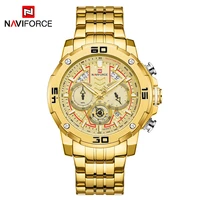 naviforce brand luxury watches for men fashion chronograph calendar waterproof stainless steel male wristwatch relogio masculino