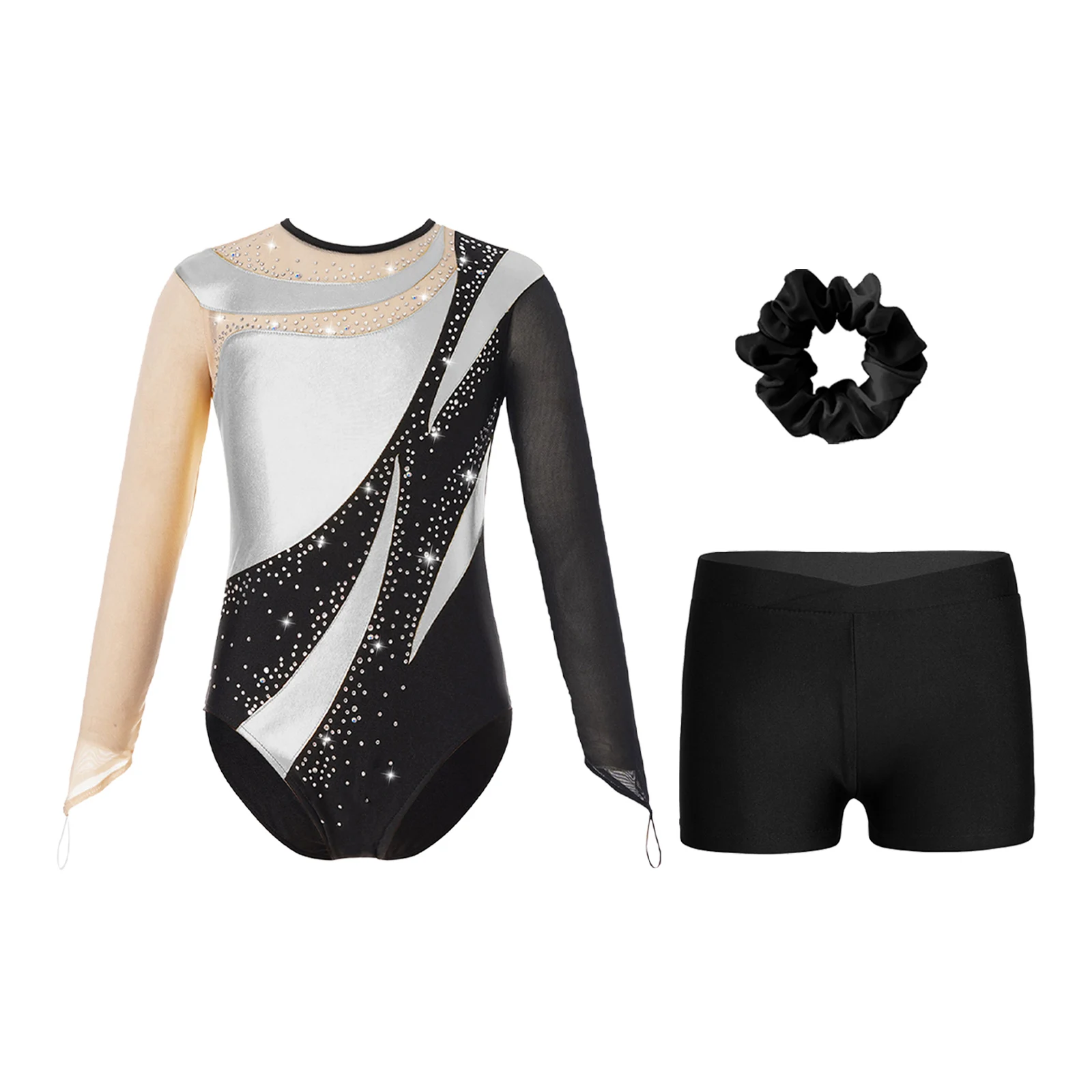 Детский танцевальный комплект для девочек балетная юбка акробатики йоги боди с