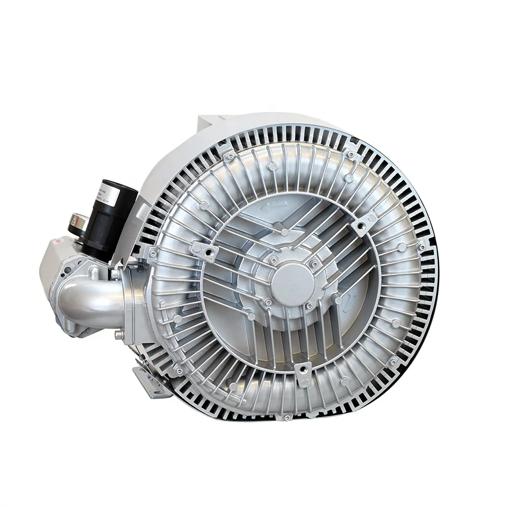 Фото Промышленный двухступенчатый вихревой воздуходув IP55 2GH 720-H57 10HP с 100% медным двигателем для очистки сточных вод №4