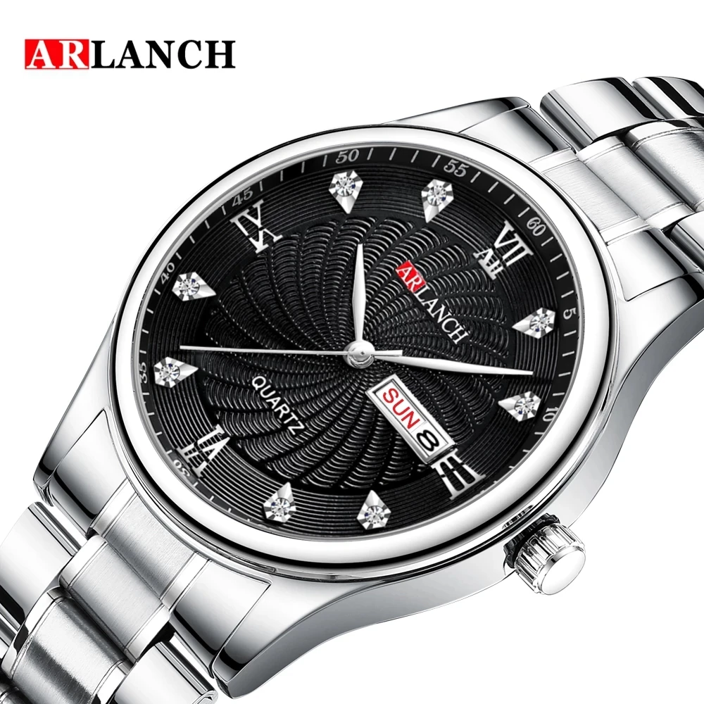 

ARLANCH Business Mens Watches Famous Brand Luxury Big Dial Male Watch Waterproof Quartz Gold Watch Men montre homme 2023