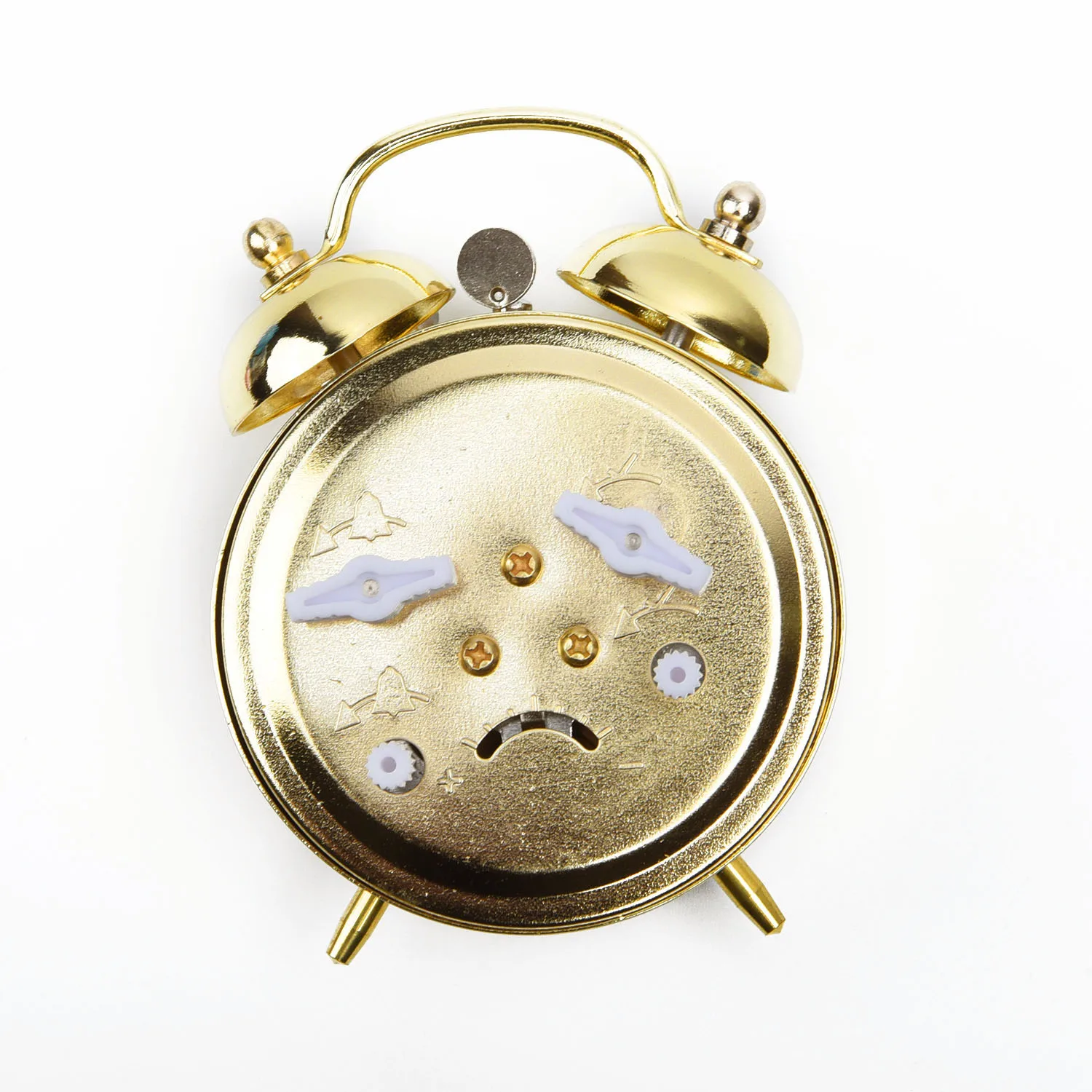 Vintage Mechanical Gold Alarm Mechanical Wind Up Spring Metal Cute Alarm Clock Steampunk Clock