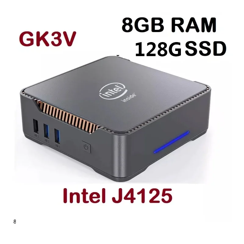 GK3V Mini PC Intel Celeron N5095 or N5105 8GB/256GB Windows 11 Pro Gaming Computer, 4K 60Hz HDMI VGA Win 11 Minipc Linux HTPC