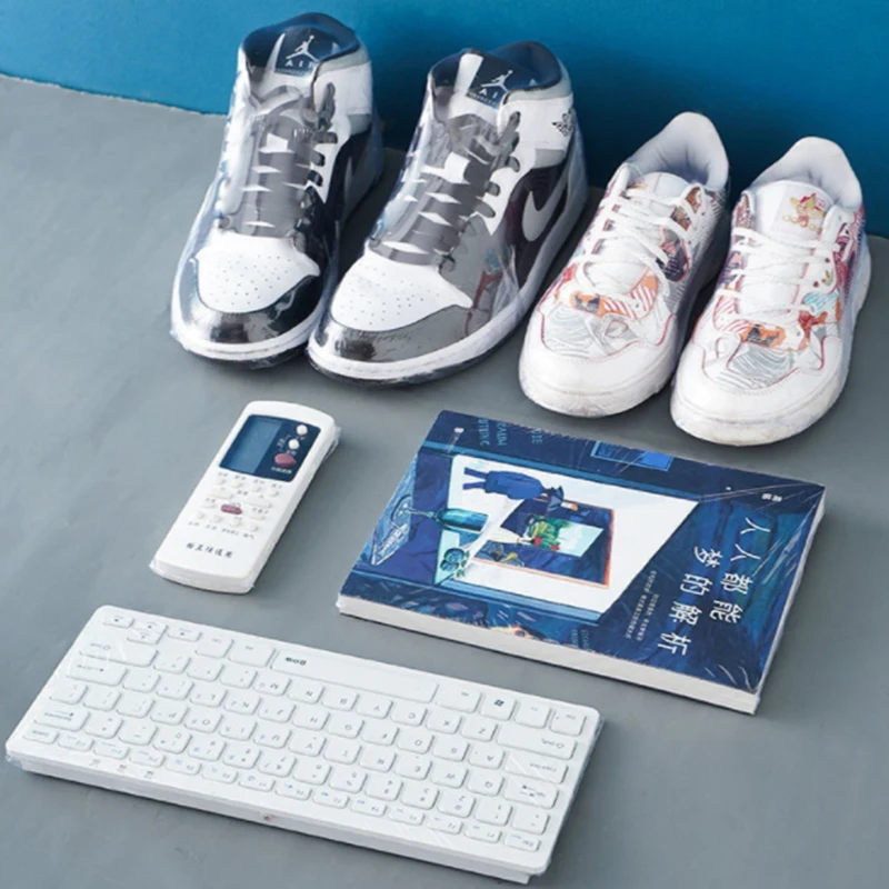 20pcs PVC Heat Shrink Film Wrap Retail Seal Packing Bag Clear Plastic Polybag Gift Cosmetics Packaging Pouch shoe Storage - купить по