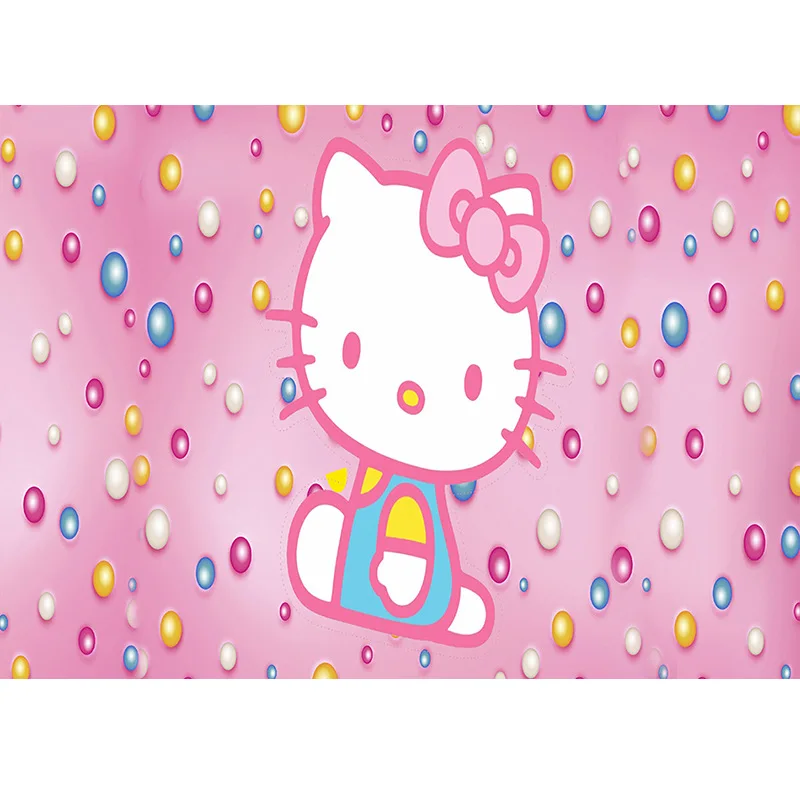Фон для студийной фотосъемки с рисунком Hello Kitty на день рождения | Дом и сад