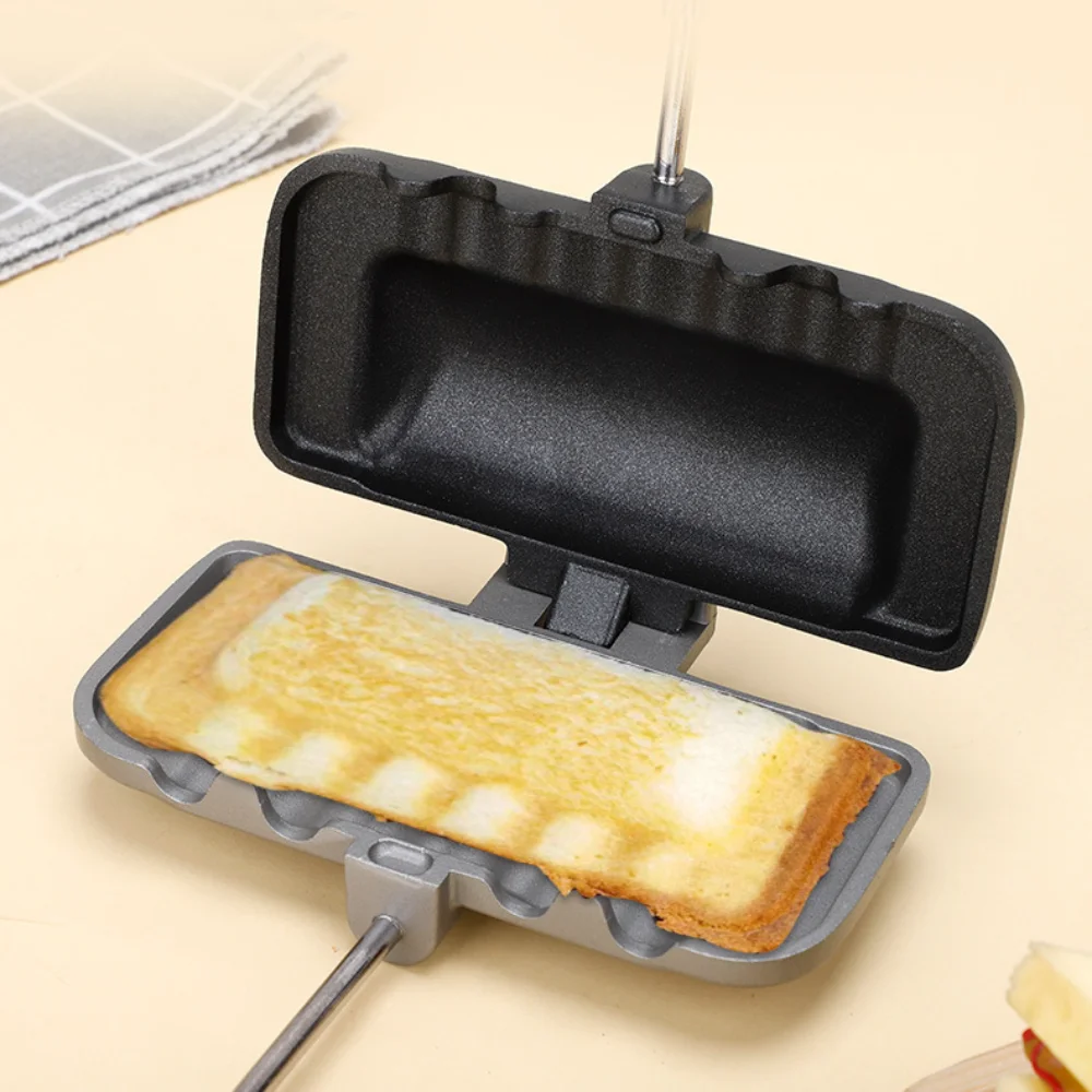 

Outdoor Japanese-style Sandwich Gas Clamp Pot Breakfast Non-stick Coated Pots Toast Double-sided Baking 4w1h Pan Frying Mold