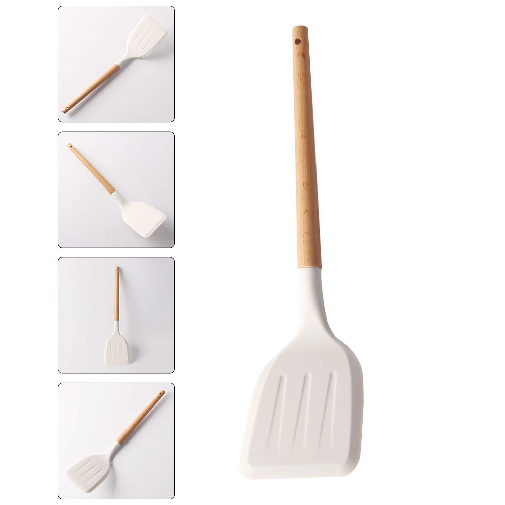 

Spatula Kitchen Handle Metal Woodturner Stick Wok Spoon Pan Set Cooking Wide Non Utensil Cookware Spatulasflexible