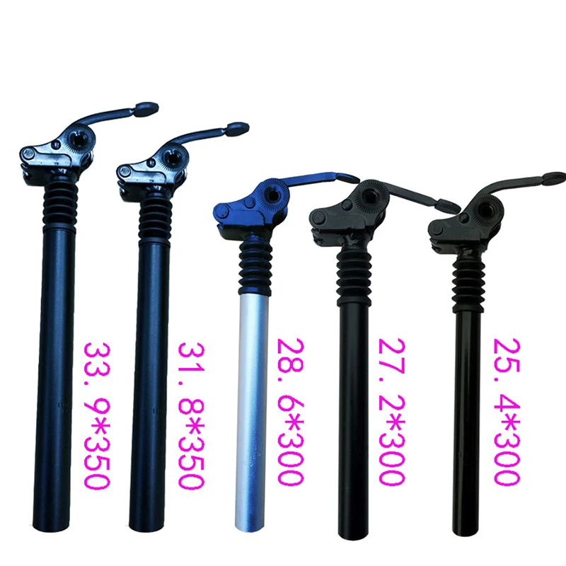 

E-bike Seatpost 27.2 28.6 31.8 33.9mm Suspension Damping Seat Tube 300 350 500 550mm Folding Bike Aluminum Alloy Saddle Pole