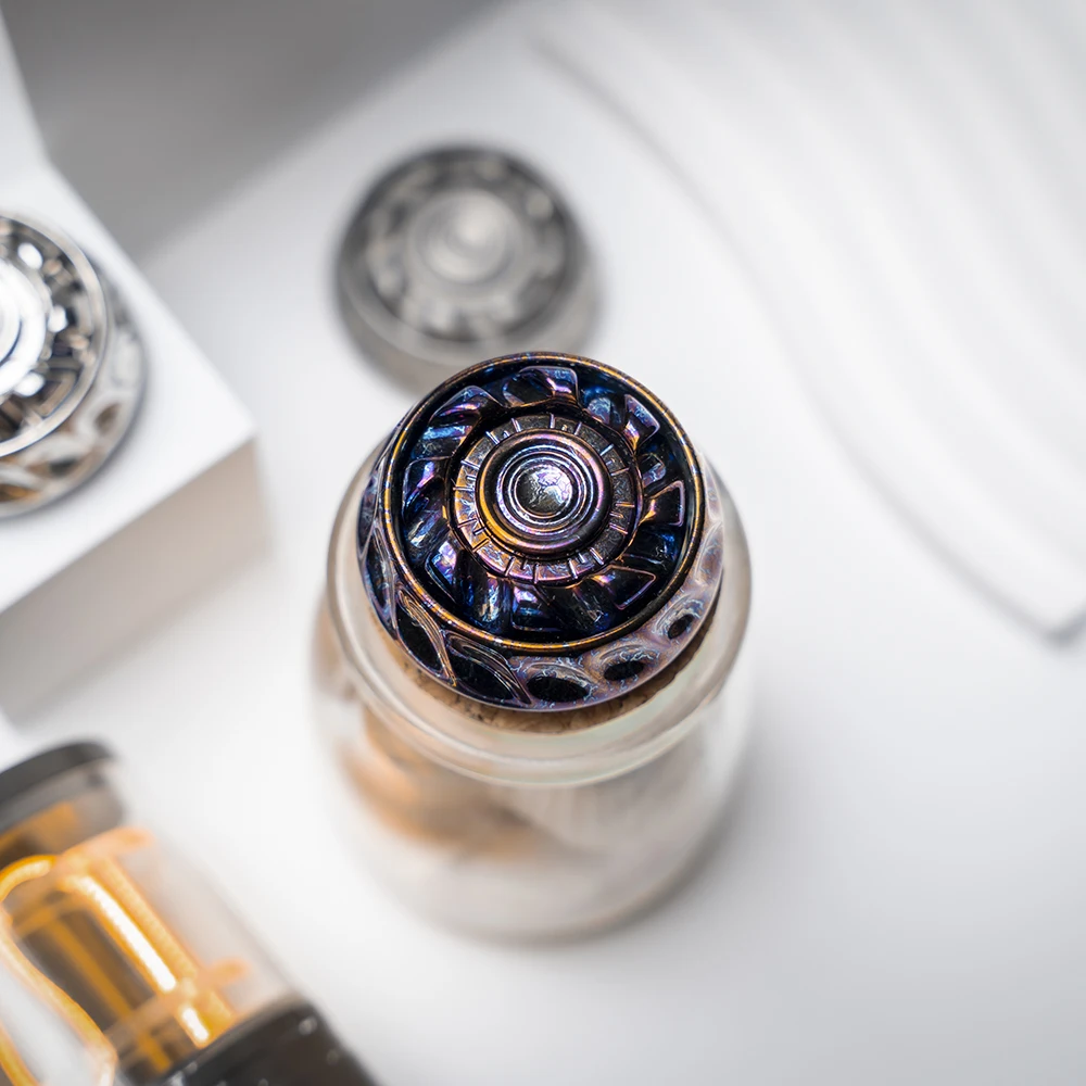 Райан EDC WAVE Titanium PRO Фиджет-спиннер, тактильная монета, антистрессовая игрушка, оригинальный дизайн, антистрессовые игрушки. (art.: 3920dcaa4f55d) - 3920dcaa4f55d
