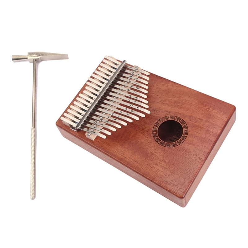 

Kalimba 17 Keys Thumb Piano with Study Instruction & Tune Hammer Wood Finger Piano for Kids Adult Beginners Professional