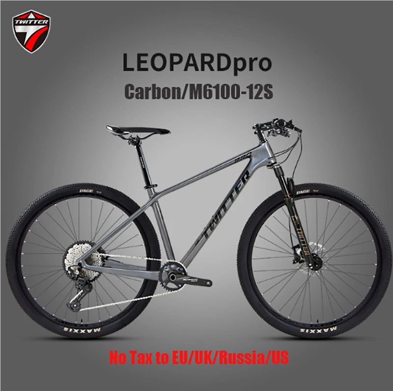 Фото Карбоновые горные велосипеды LEOPARDpro 27,5 29er DEORE M6100-12S XC AM MTB Велосипед MT200 Гидравлический дисковый тормоз Подвеска Вилка с дистанционным управлением №1