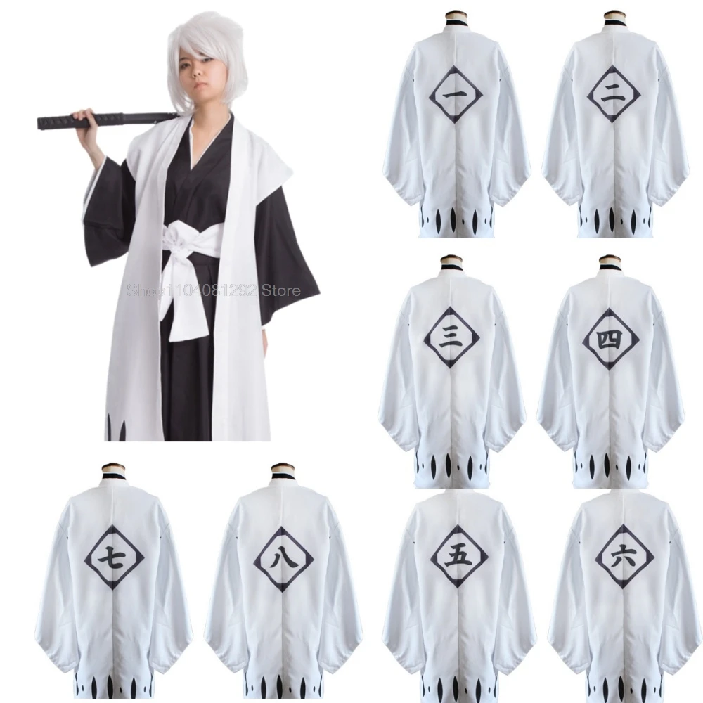Gotei 13 COSPLAY Haori Soi Fon Косплей Костюм от 1 до 13-го отделения Капитан Айзен Сосуке Халат